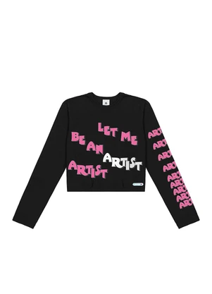 Abrange - Blusa Estampa Manga Preto - ABRANGE