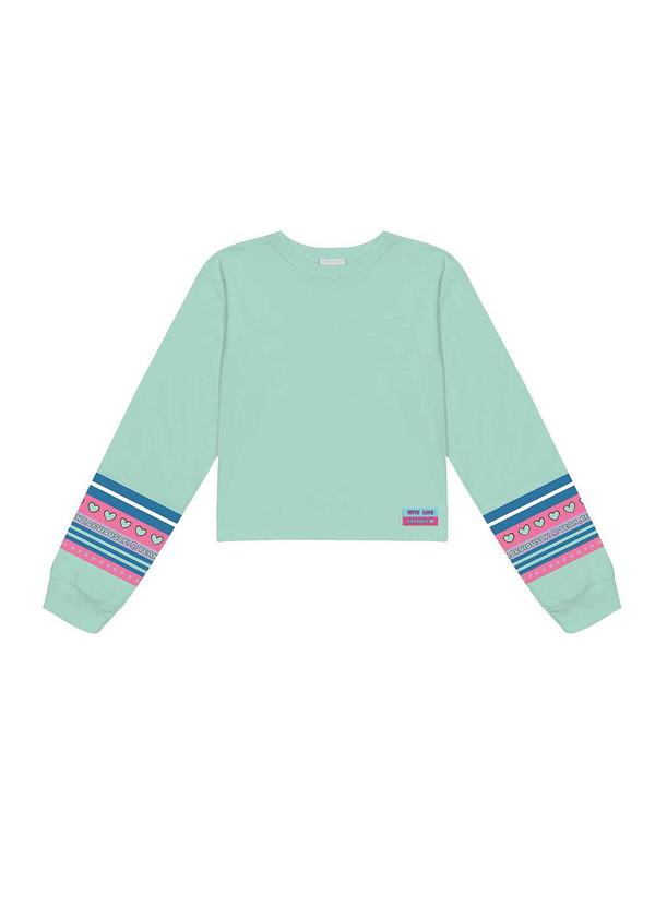 Abrange - Blusa Estampa na Manga Verde