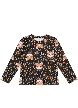 Alakazoo - Blusa Estampada de Mangas Longas Menina  Azul - ALAKAZOO