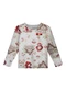 Alakazoo - Blusa Estampada Menina com Mangas Longas Off White - variação: Bege