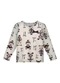 Alakazoo - Blusa Estampada Menina com Mangas Longas Off White - variação: Off White