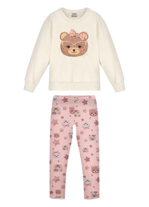 Alakazoo - Blusa Estampada Menina com Mangas Longas Rosa - ALAKAZOO