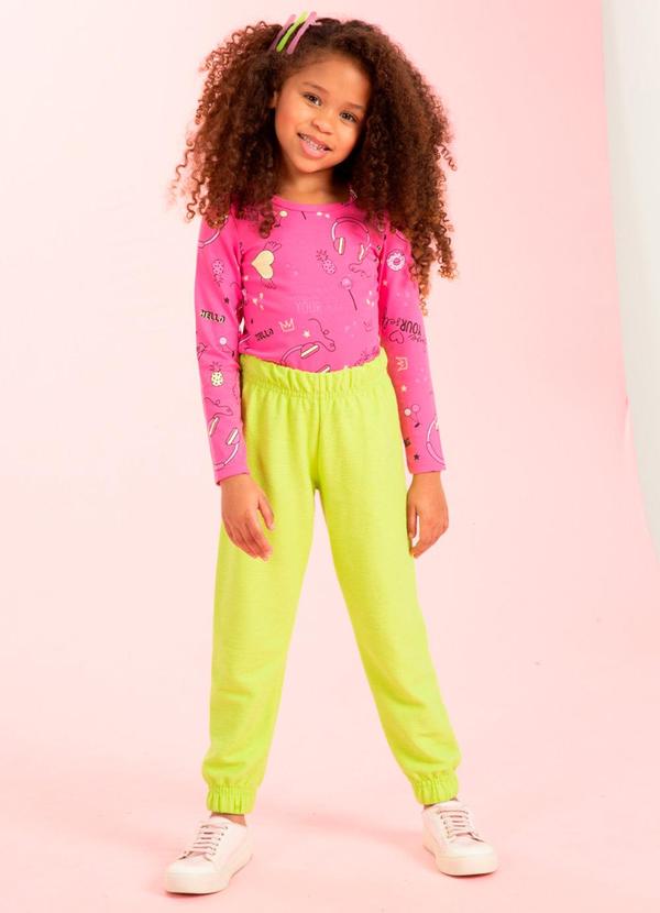 Cativa Kids - Blusa Feminina com Estampa Rotativa Rosa 2