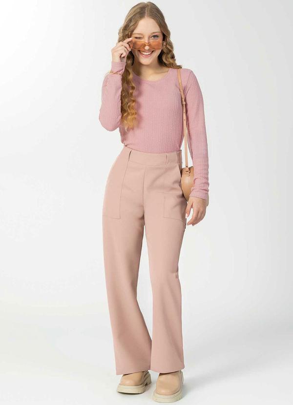 Bjoe - Blusa Feminina de Manga Longa Rosa 2