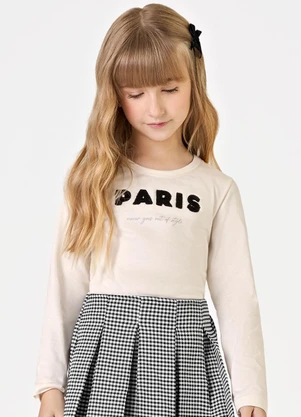 Trick Nick - Blusa Feminina Infantil Cotton Bege - TRICK NICK