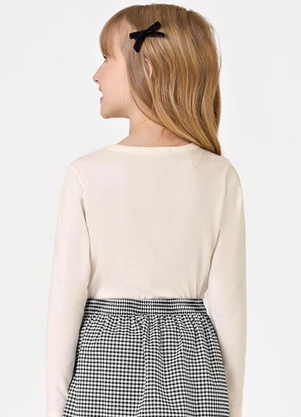 Trick Nick - Blusa Feminina Infantil Cotton Bege - TRICK NICK