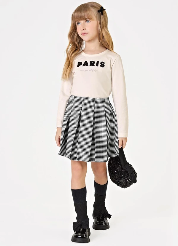 Trick Nick - Blusa Feminina Infantil Cotton Bege 3