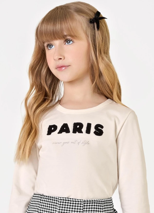 Trick Nick - Blusa Feminina Infantil Cotton Bege 4