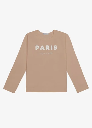 Trick Nick - Blusa Feminina Infantil Cotton Marrom - TRICK NICK