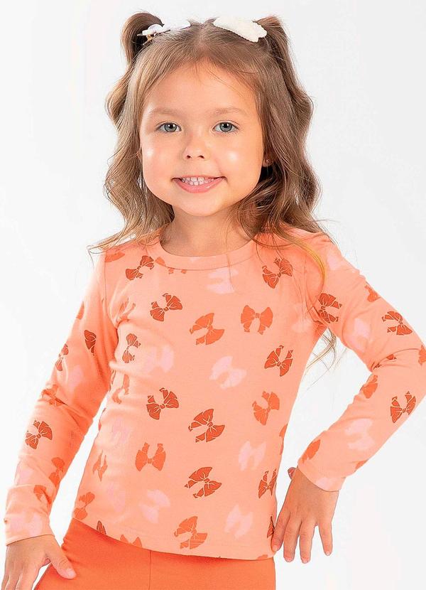 Cativa Kids - Blusa Feminina Infantil Estampada Laranja