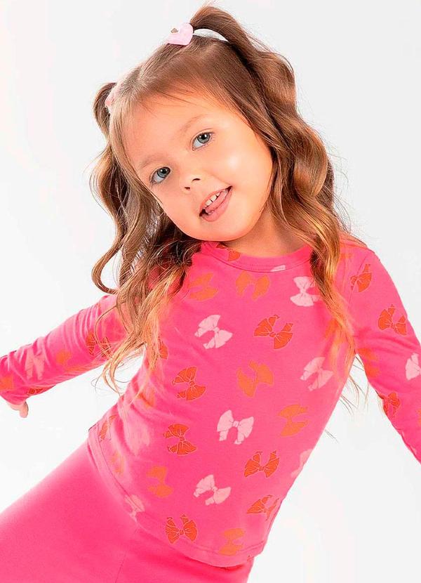 Cativa Kids - Blusa Feminina Infantil Estampada Rosa
