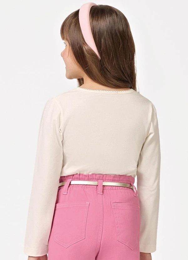 Trick Nick - Blusa Feminina Infantil Manga Longa Bege 2
