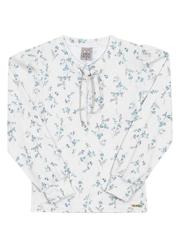 Randa Mundu - Blusa Feminino Brisa Canelada Azul