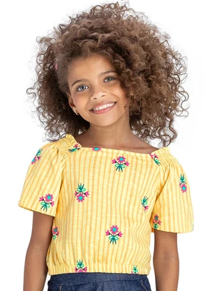 Elian - Blusa Menina Infantil Amarelo - ELIAN