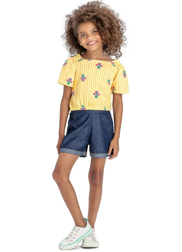 Elian - Blusa Menina Infantil Amarelo 2