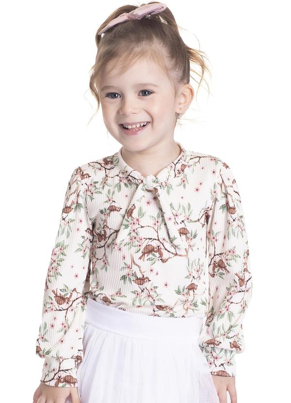 Randa Mundu - Blusa Feminino Malha Brisa Canelada Branco 1