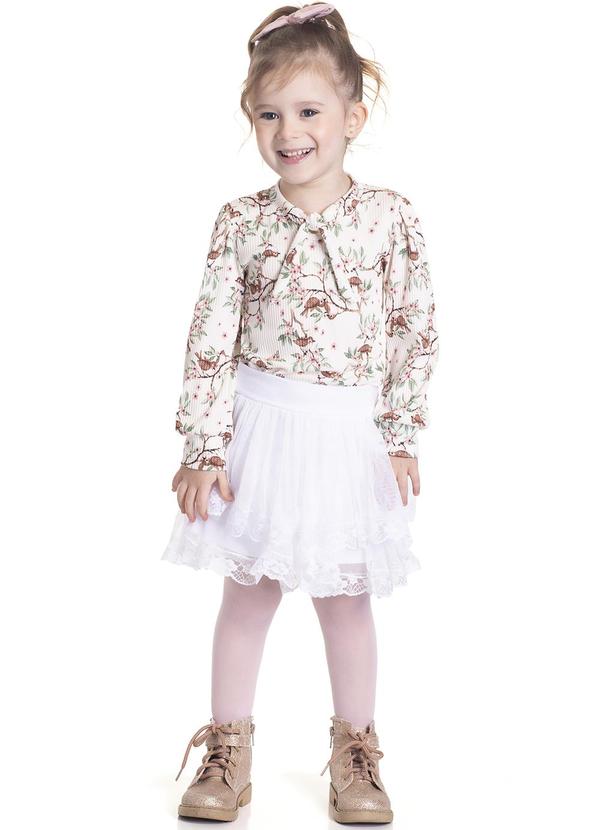 Randa Mundu - Blusa Feminino Malha Brisa Canelada Branco 2