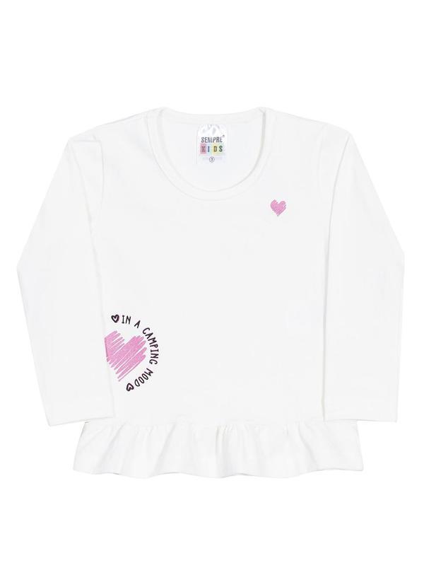 Sempre Kids - Blusa Feminino Mood Camping Branco 3