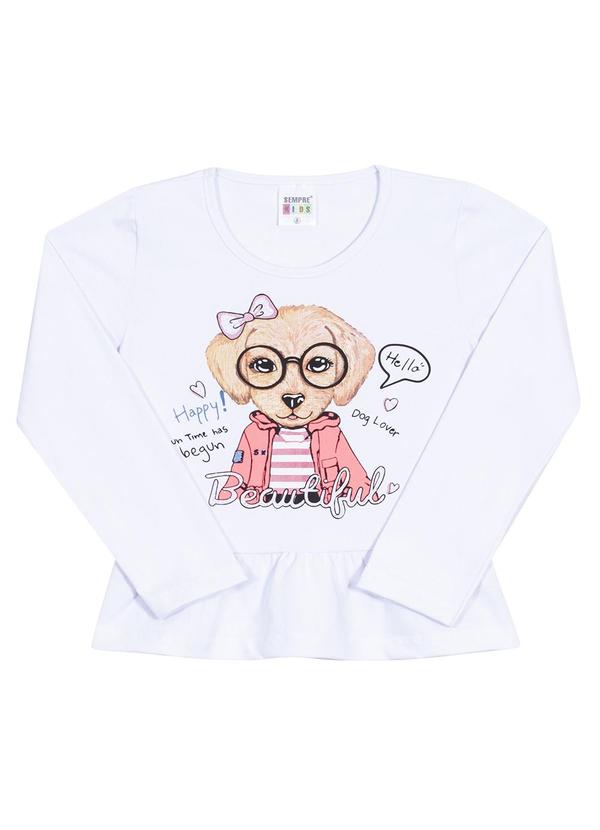 Sempre Kids - Blusa Feminino Mood Camping Branco