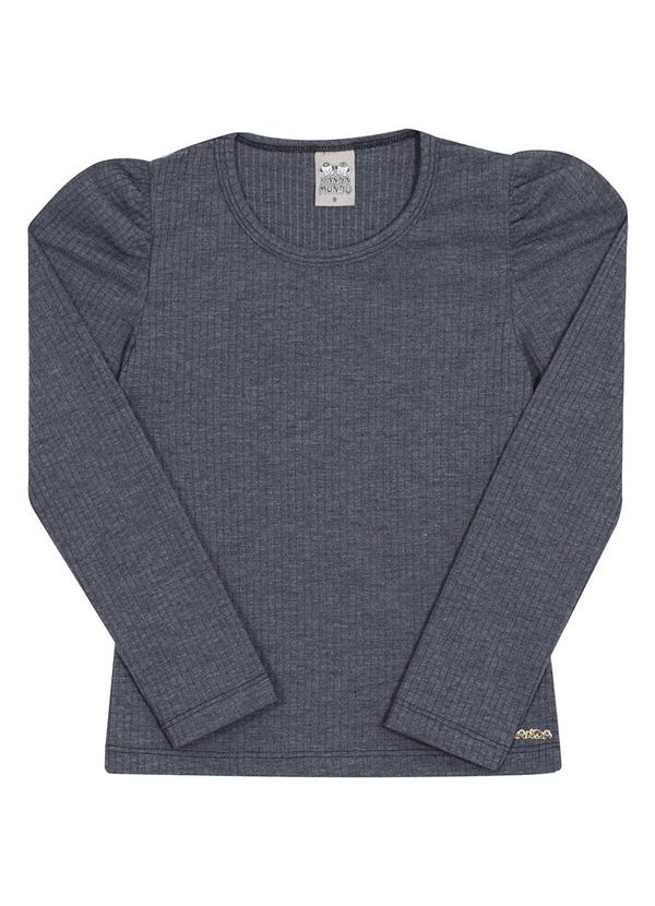 Outlet - Blusa Feminino Ribana Canelada Preto