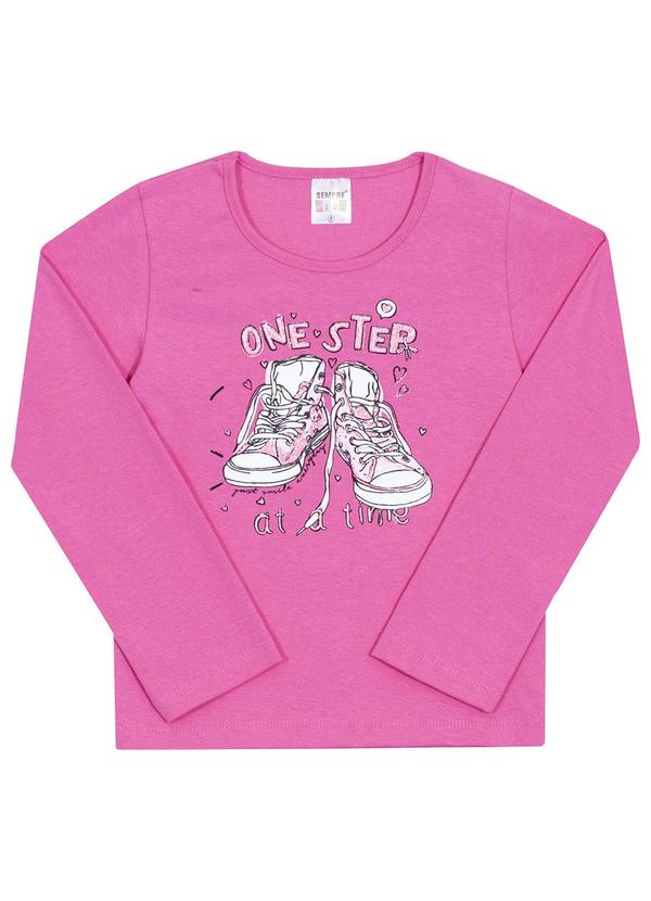 Sempre Kids - Blusa Feminino Shiny Bear Rosa