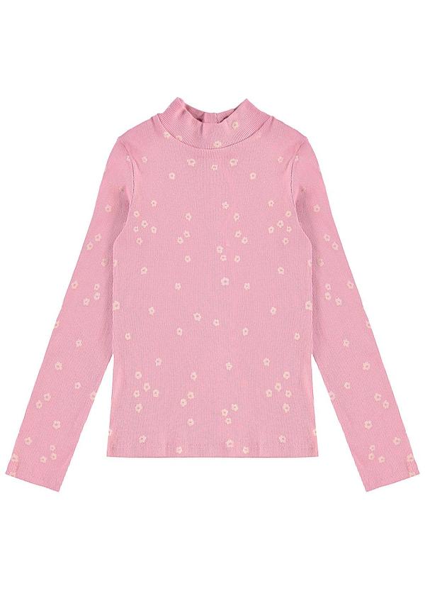 Malwee Kids - Blusa Floral Ribana Conforto Rosa
