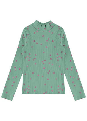Malwee Kids - Blusa Floral Ribana Conforto Verde - MALWEE KIDS