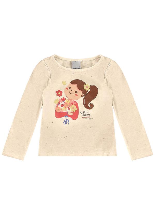Malwee Kids - Blusa Flores & Sorrisos Menina Bege 3