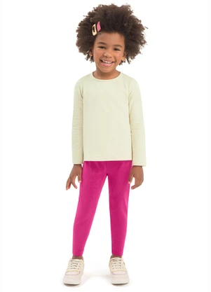 Duduka - Blusa Infantil Básica Longa Bege - DUDUKA