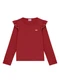 Duduka - Blusa Teen Manga Longa Rosa - variação: Bordô