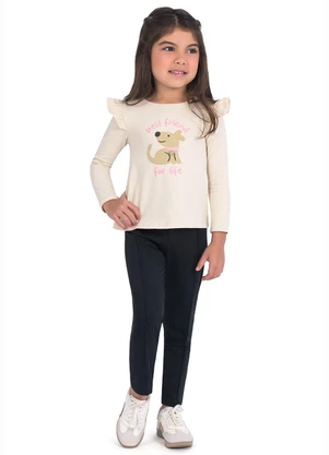 Duduka - Blusa Infantil com Babado Branco - DUDUKA