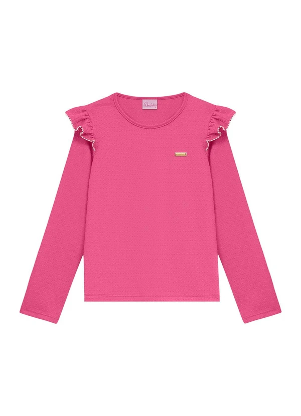 Duduka - Blusa Infantil com Babado Rosa
