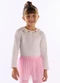 Quimby - Blusa Infantil com Gola Coração Branco - variação:  