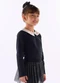 Quimby - Blusa Infantil com Gola Coração Branco - variação:  