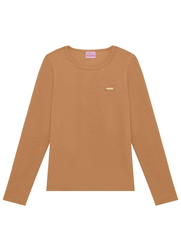Duduka - Blusa Infantil com Plaquinha Bege