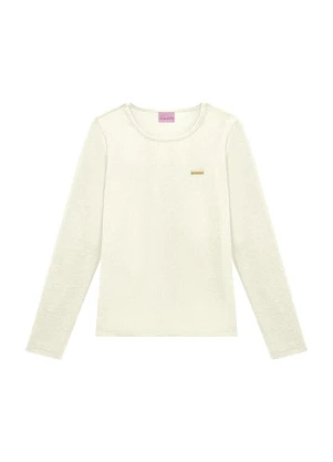 Duduka - Blusa Infantil com Plaquinha Branco - DUDUKA