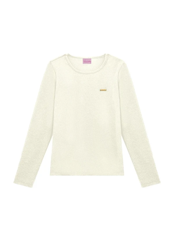 Duduka - Blusa Infantil com Plaquinha Branco