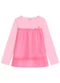 Duduka - Blusa Infantil em com Tule Bege - variação: Rosa