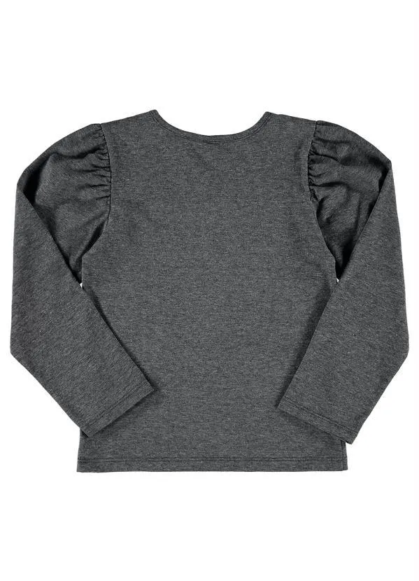 Quimby - Blusa Infantil em Cotton Cinza 5