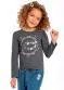 Quimby - Blusa Infantil em Cotton Cinza - variação: Cinza