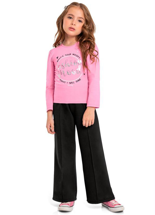 Quimby - Blusa Infantil em Cotton Rosa 2
