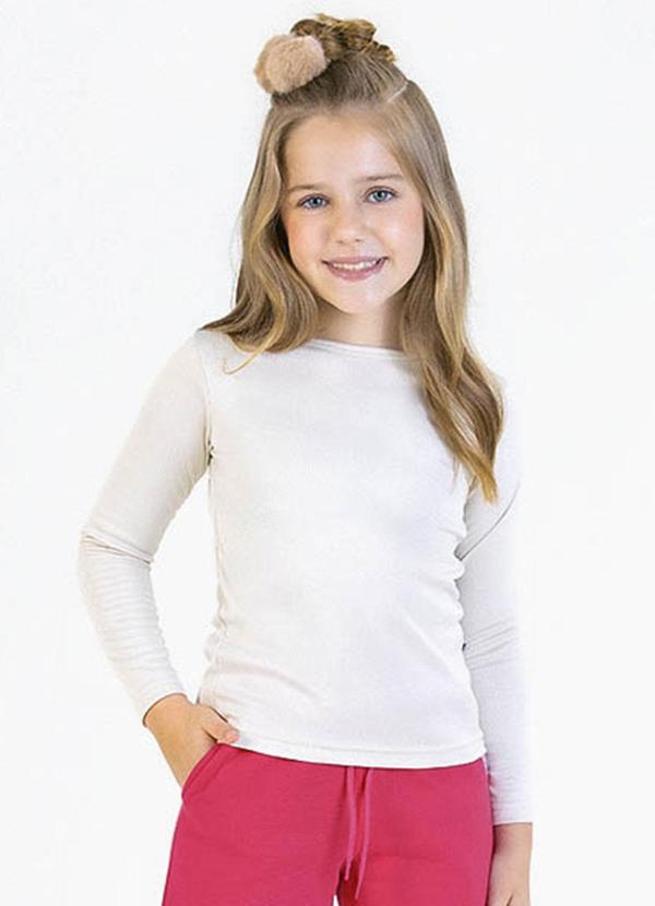 Soft Bonni - Blusa Infantil em Malha Térmica Branco