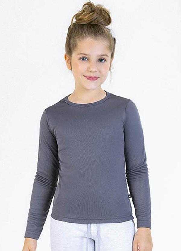 Soft Bonni - Blusa Infantil em Malha Térmica Cinza
