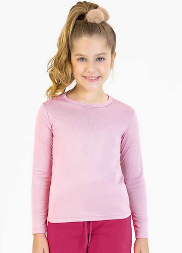 Soft Bonni - Blusa Infantil em Malha Térmica Rosa