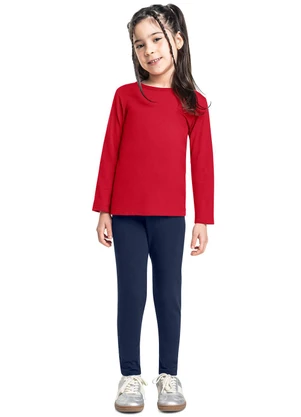 Bee Loop - Blusa Infantil em Meia Malha Vermelho - BEE LOOP