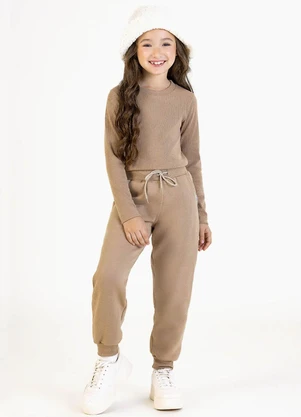Soft Bonni - Blusa Infantil em Punho Bege - SOFT BONNI