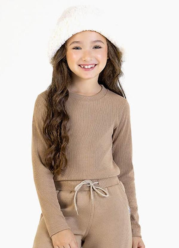 Soft Bonni - Blusa Infantil em Punho Bege