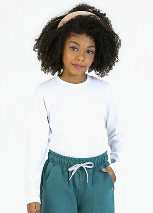 Soft Bonni - Blusa Infantil em Punho Branco - SOFT BONNI