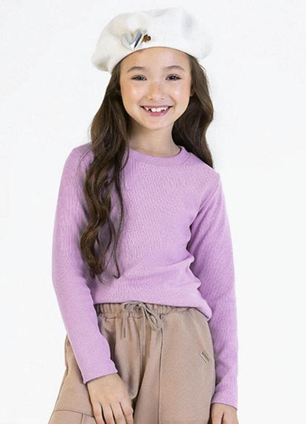 Soft Bonni - Blusa Infantil em Punho Roxo