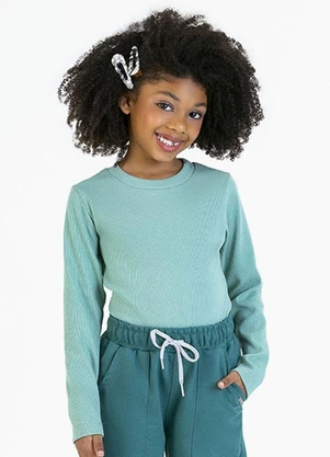 Soft Bonni - Blusa Infantil em Punho Verde - SOFT BONNI